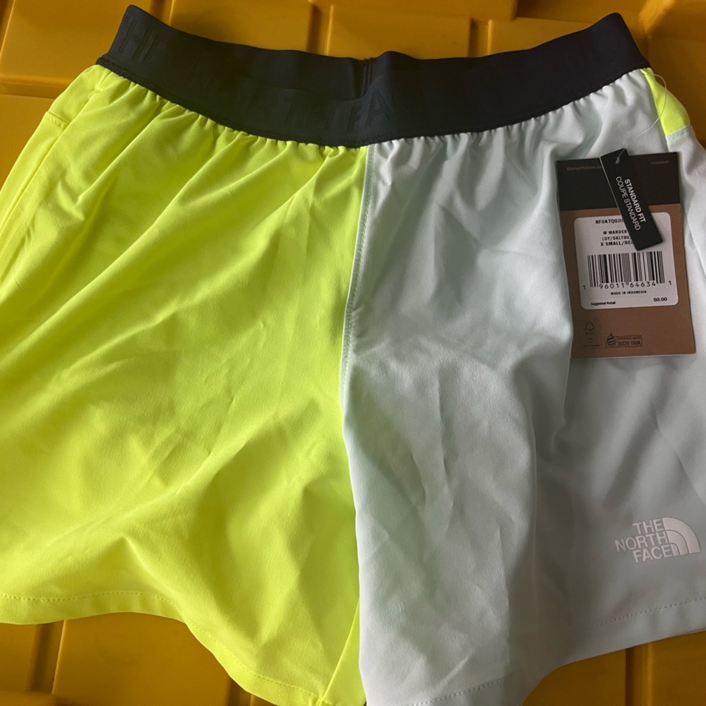The North Face Light Green and baby blue Shorts